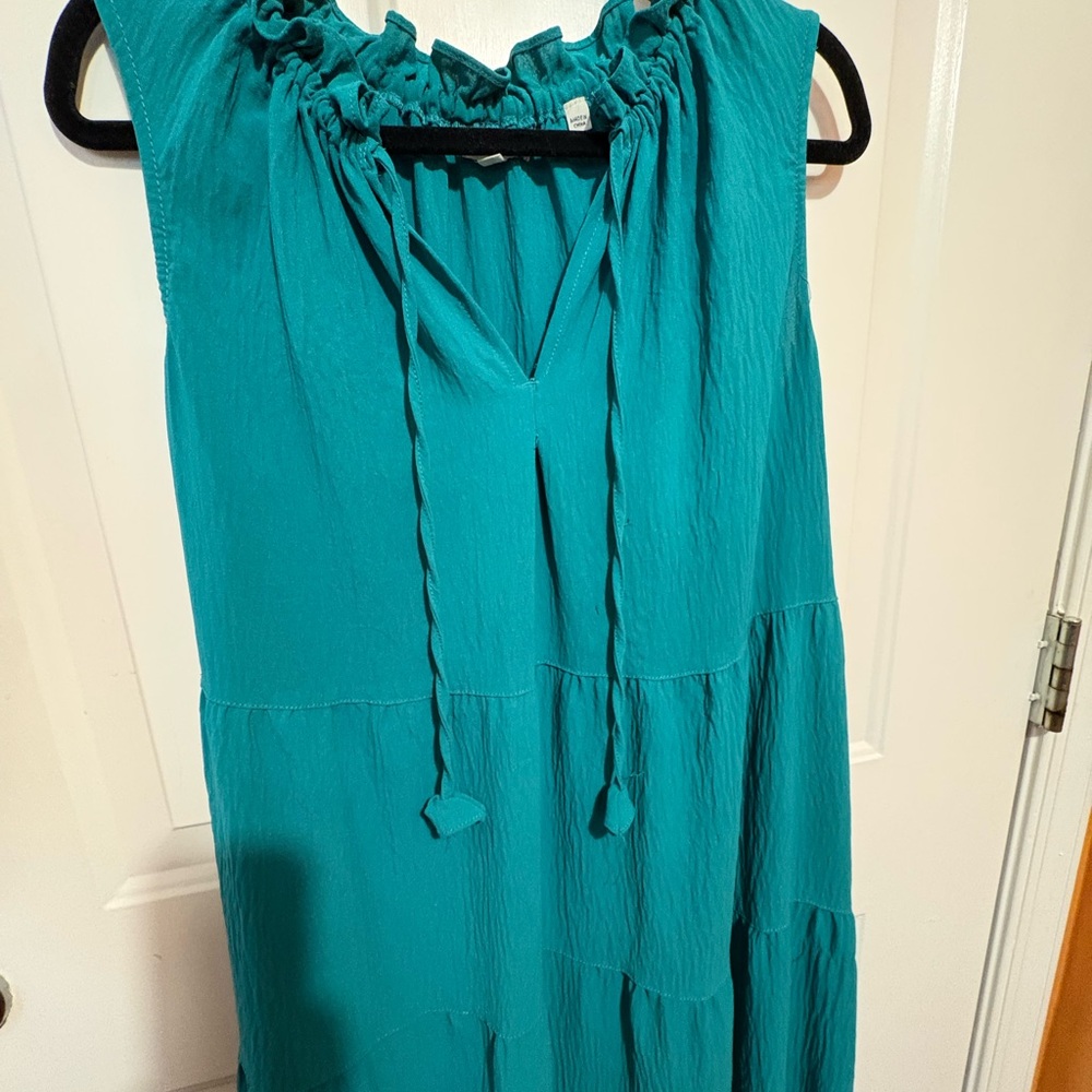 Max Studio Turquoise Ruffled Dress - Picture 2 of 5